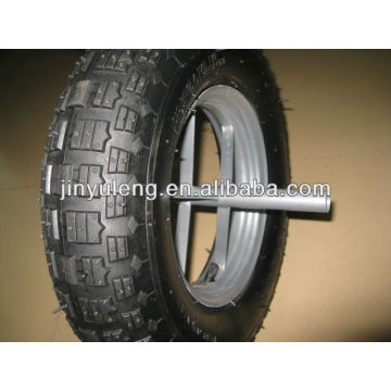 Neumático de carretilla de rueda de patrón de bloque 4.00-8 para carro de mano